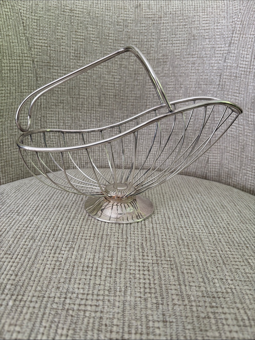 Vintage Silver Wire Wine Bottle Holder